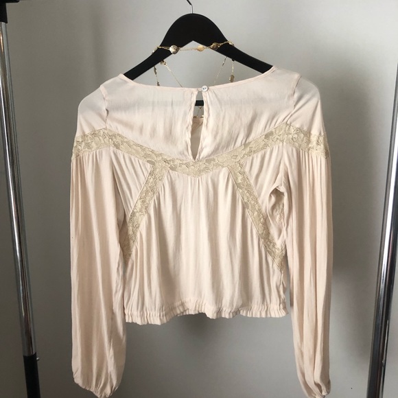 Free People Cream lace blouse xs - Picture 3 of 6